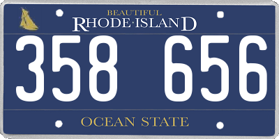 RI license plate 358656