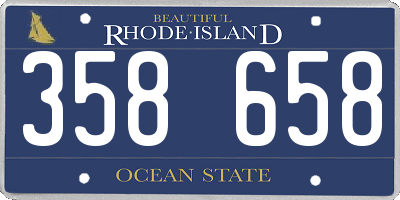 RI license plate 358658