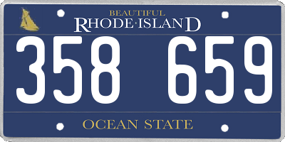 RI license plate 358659