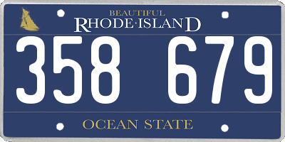 RI license plate 358679
