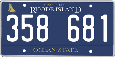 RI license plate 358681
