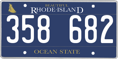 RI license plate 358682