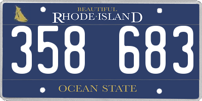 RI license plate 358683