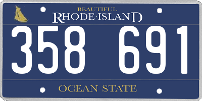 RI license plate 358691
