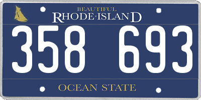 RI license plate 358693
