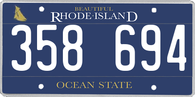RI license plate 358694
