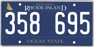 RI license plate 358695