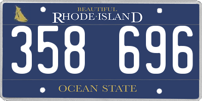 RI license plate 358696