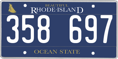 RI license plate 358697
