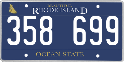 RI license plate 358699