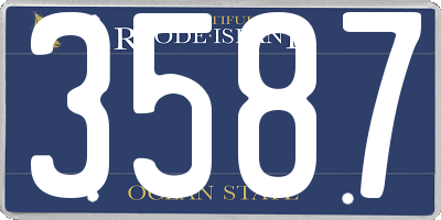 RI license plate 3587