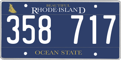 RI license plate 358717