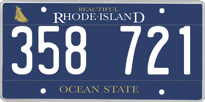 RI license plate 358721