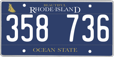 RI license plate 358736