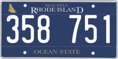 RI license plate 358751
