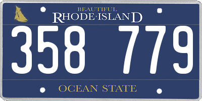 RI license plate 358779