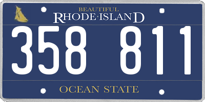 RI license plate 358811