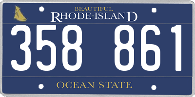 RI license plate 358861