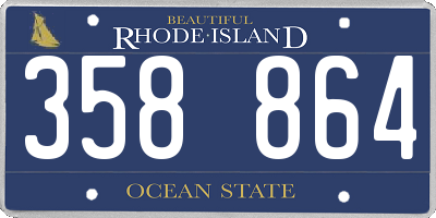 RI license plate 358864