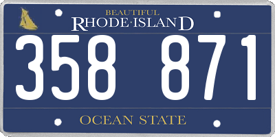 RI license plate 358871