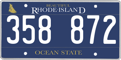 RI license plate 358872