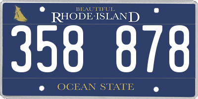 RI license plate 358878
