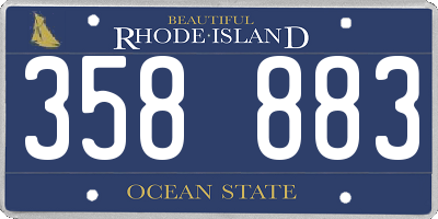 RI license plate 358883