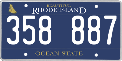 RI license plate 358887