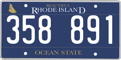 RI license plate 358891
