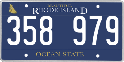 RI license plate 358979