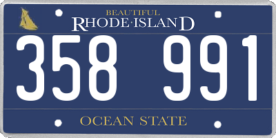 RI license plate 358991