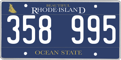 RI license plate 358995