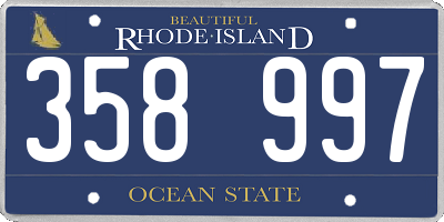 RI license plate 358997