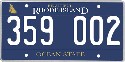 RI license plate 359002