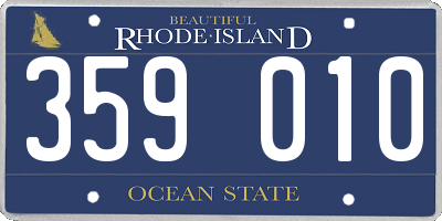 RI license plate 359010