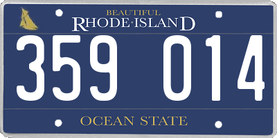 RI license plate 359014