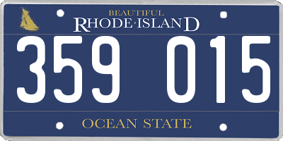 RI license plate 359015