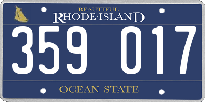 RI license plate 359017
