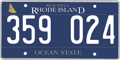 RI license plate 359024