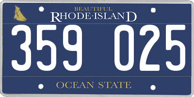 RI license plate 359025