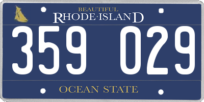 RI license plate 359029