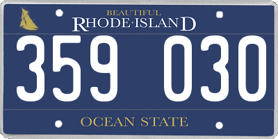 RI license plate 359030
