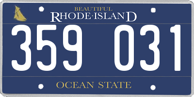 RI license plate 359031