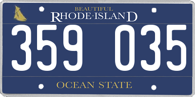 RI license plate 359035