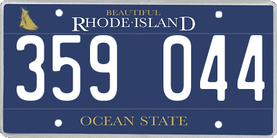 RI license plate 359044