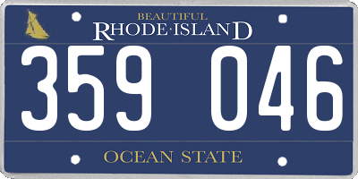 RI license plate 359046