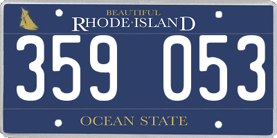 RI license plate 359053