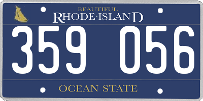 RI license plate 359056