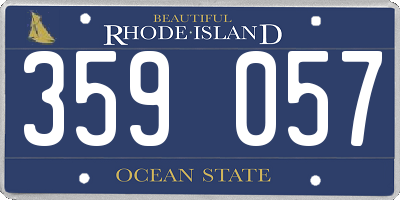 RI license plate 359057