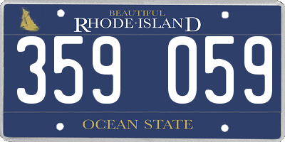 RI license plate 359059